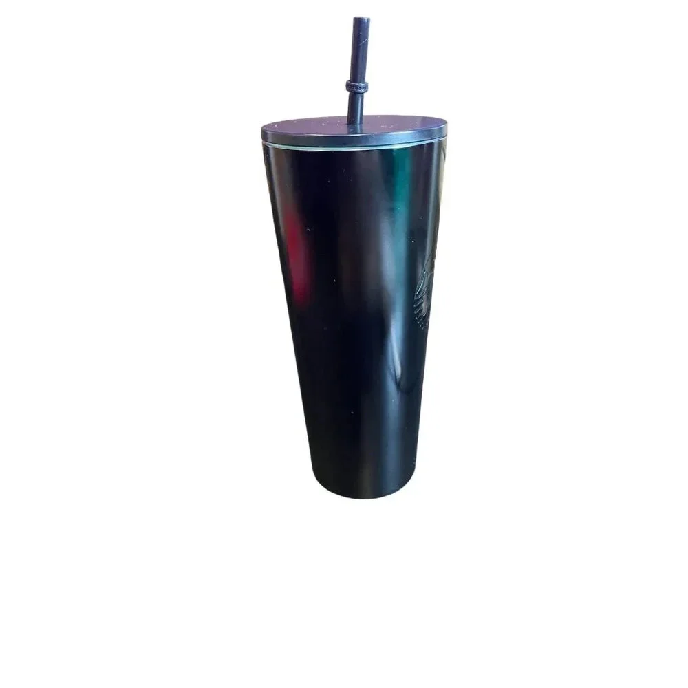 Starbucks 2020 Gradient Green Black‎ Tumbler With Straw 24 Oz Stainless Steel